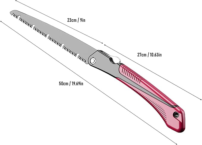 Folding Saw 9 Straight Blade SK9 Steel Ergonomic Handle for Wood &amp Dry Wood Pruning Cutting Branches Wallboard Drywall Plywood Bushcraft and Camping Tool