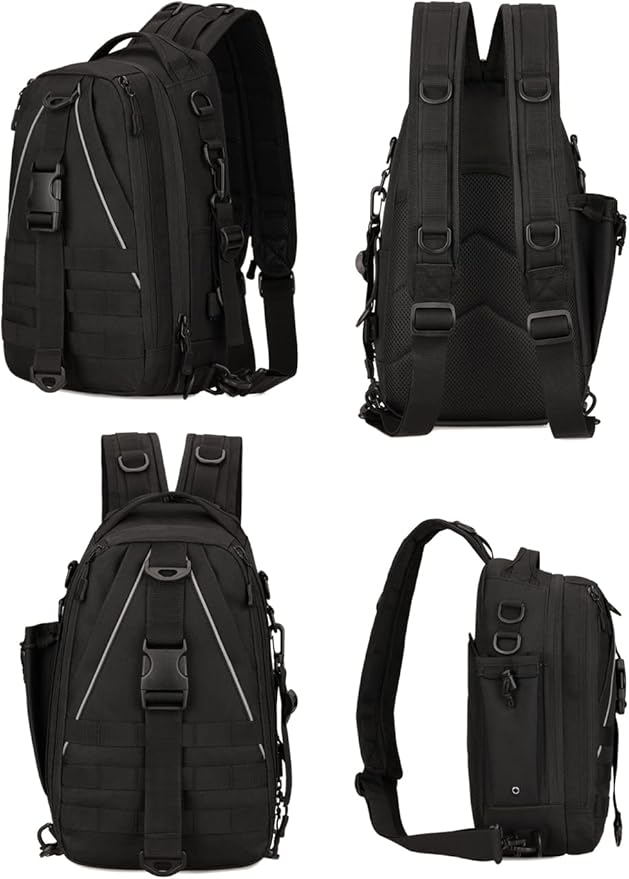 Tactical Daypack Molle Sling Bag for Men Chest Pack Molle Backpack Bug Out Bag