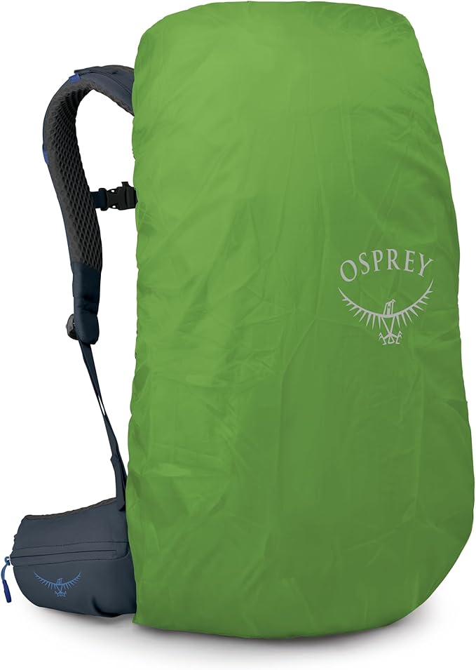 Osprey Kestrel LT 35L Men's Backpacking Backpack - Lightweight Hiking &amp Camping Bag with Waterproof Raincover Rays Blue