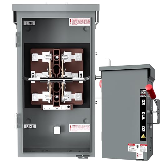 200A Manual Generator Transfer SwitchHeavy Duty 48000W General Double-Throw Safety Switch 120/240 Volt Transfer Switch for Home Generator Indoor &amp Outdoor