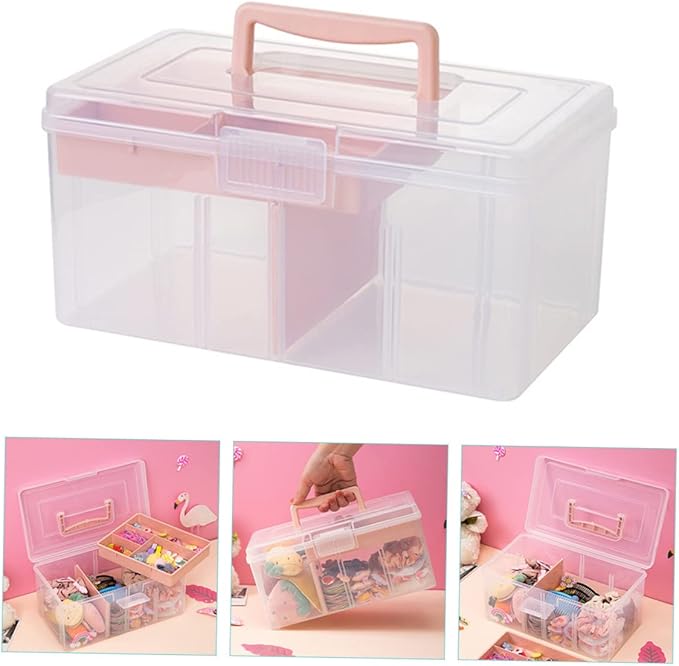 Cabilock Storage Bins Lid Multipurpose Storage Box Handle Lid Pantry Storage Organizer