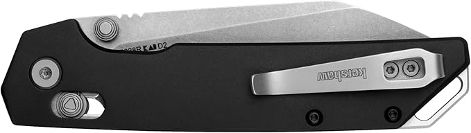 Kershaw Iridium Reverse Tanto Folding Pocket Knife Sleek 3.4 inch D2 Steel Blade DuraLock Locking Mechanism Aluminum Handle Designed in the USA