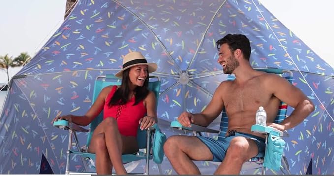 Rio Beach 8' x 8' x 6' Speedy Pop-Up Beach Cabana Sun Shelter