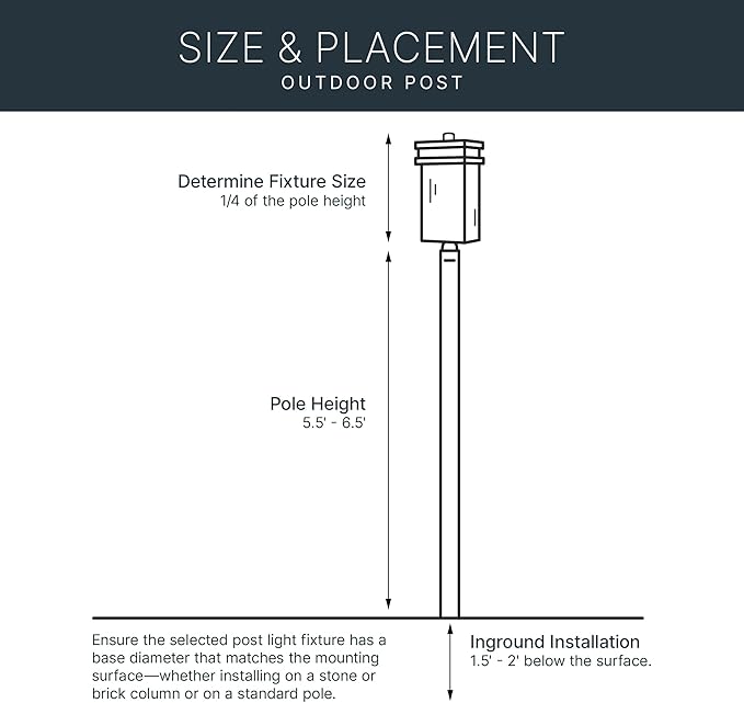 Kichler Outdoor Accessory Post in Black Heavy-Duty Accessory for Post Lanterns and Landscape Fixtures 9506BK (3 W x 84 H)