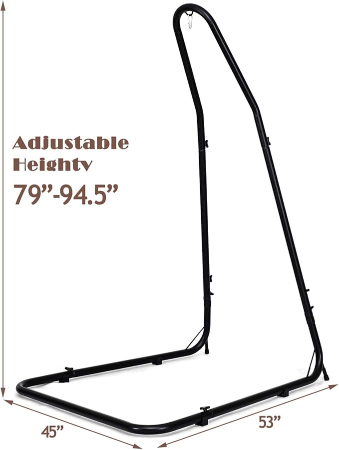 Happygrill Hammock Stand Adjustable Height 78.5 to 98.5 Replacement Hammock Stand for Hammock Air Porch Swing Chair