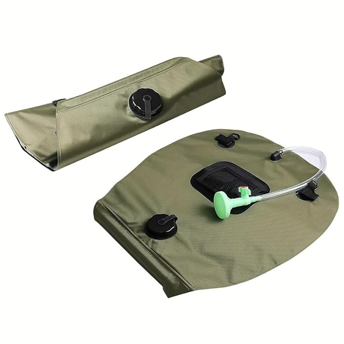 Generic Solar Heated Camping Shower Bag - Portable Bath Bag with Removable Hose and Switchable Shower Head for Outdoor Travel Climbing Hiking Beach and Swimming