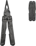 Multitool 12-in-1 Full-Size Lightweight EDC Multi-Purpose Pliers Nylon Bag Tactical Gear Camping Knives &amp Tools Gift Ideas for Men Gifts for Hunters Men who have Everything (Black)