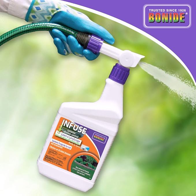 Bonide Infuse Systemic Disease Control 32 oz Ready-to-Spray Solution for Lawn &amp Landscape Fungicide for Turf &amp Ornamentals