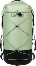 pistro 20L Waterproof Dry Backpack for Hiking Camping Boating with Wet Dry Separation Floating Dry Bag- Green