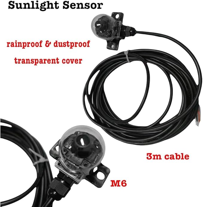 Dual Axis Solar Tracker Controller Automatic Sun Tracking Controller Solar Panel Solar Tracking System Control Kit with Sunlight Sensor Wind Speed Sensor 2 Limit Sensor Remote Control