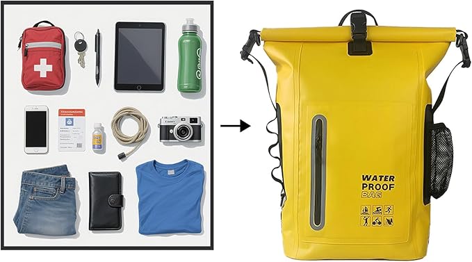 Dry Bag Waterproof 25L-Floating&ampLightweight Bags for Women Waterproof Backpack for Kayaking Boating FishingPaddle boarding Camping HikingRoll-Top Seal&ampAdjustable Shoulder Straps