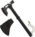 Tactical HatchetBlack Stainless Steel Camping Hatchet Axe with Nylon SheathBlack Tomahawk with Bottle OpenerHex WrenchesTactical Tomahawk Axe Hammer for Outdoor Splitting WoodHunting Survival