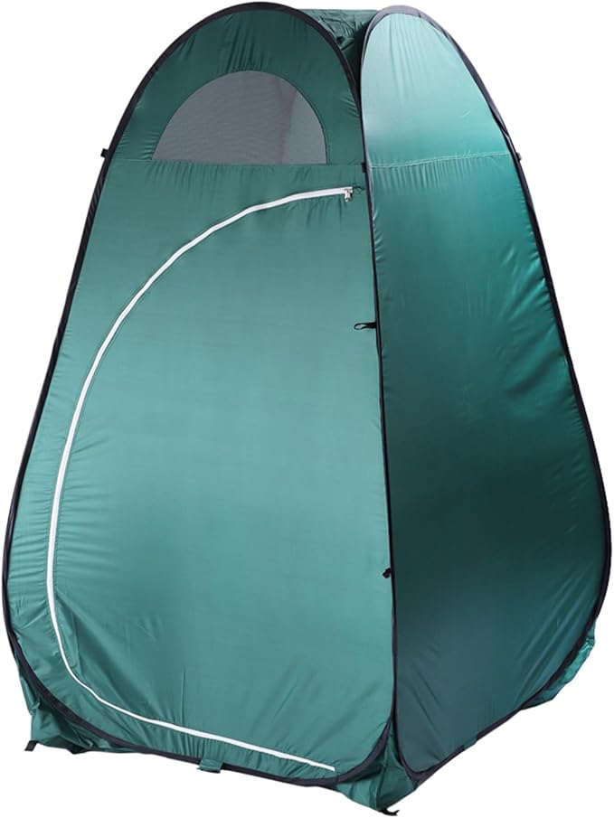 Portable Pop-up Toilet Privacy Shelter Tent for AdultsFoldable Shower Camping TentInstant Changing Dressing Room Rain ShelterOutdoor Toilet Stall for Hiking Beach FishingLightweight&ampSturdy Gre