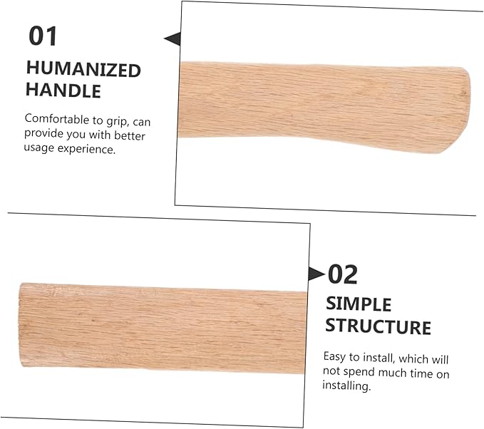 Wooden Axe Handle Replacement Durable Grip for Hatchet Easy to Install Comfortable Ergonomic Design for Outdoor Chopping and Woodworking Tasks