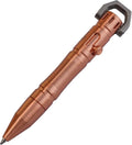 MecArmy TPX8 Mini Bolt Action Tactical Pen Keychain Tactical Pen with 1 D Key Ring for Daily Carry Small EDC Pen with Anti-Slip Grip Replaceable Refill for Work Travel Ideal Gift (Copper)