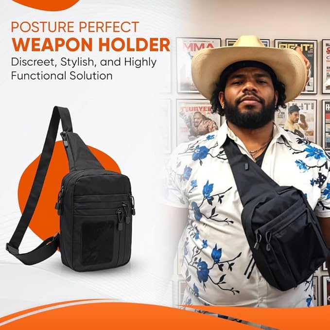DINOSAURIZED - Raptor Sling Bag – (Left-Handed) Tactical Shoulder Chest Pack for Men and Women Versatile EDC Sling Backpack with Durable Design Perfect for Shooting Hunting and Daily Use.