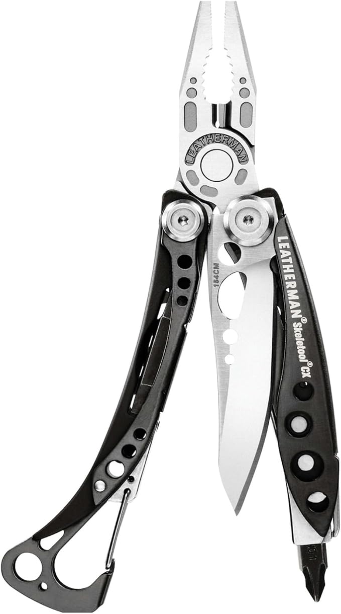LEATHERMAN Skeletool CX 7-in-1 Lightweight Minimalist Multi-Tool for Everyday Carry (EDC) Home Garden &amp Outdoors Black &amp Silver
