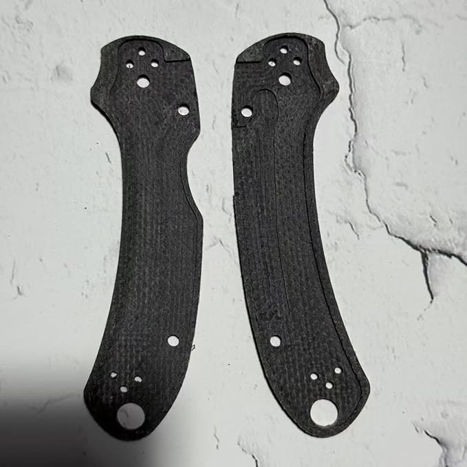 1 Pair Custom Micarta Linen Scales Handle Replacement Fits for C223 Para3(Black)