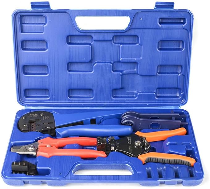 iCrimp Solar Crimping Tool Kit for Solar Panel Installation All in One Solar Tool Set with Solar Crimper Wire Cutter Wire Stripper and Solar Connector Spanners