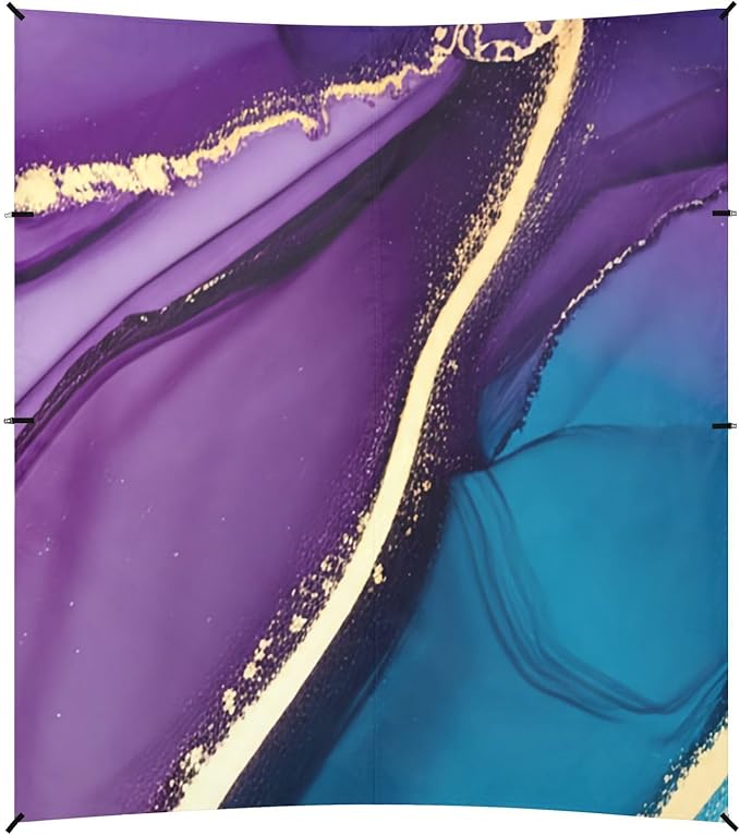 Beach Canopy with Windproof Ropes &amp Sandbags Beach Tent Sun Shade Sun Shelter for Camping Trips Fishing Backyard Fun or Picnics Purple Texture