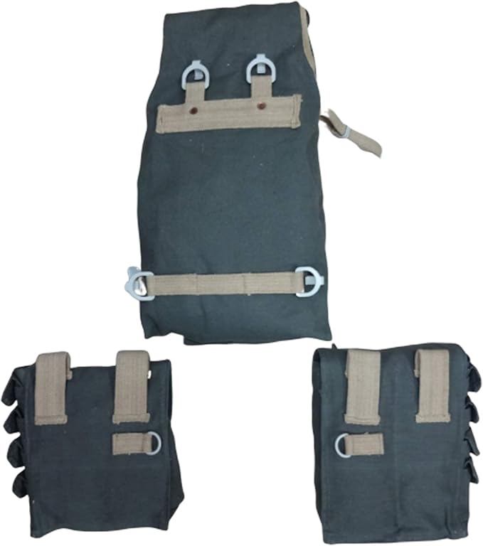 German WWII Engineer Assault Pack - Backpack with Pioneer Pouches - Gray - Reproduction