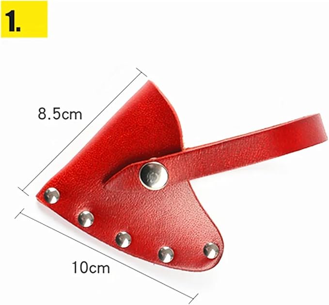 Hatchet Sheath Hunting Ax Cover Hatchet Blade Head Sheath Belt Holster PU Genuine Leather(Color01)