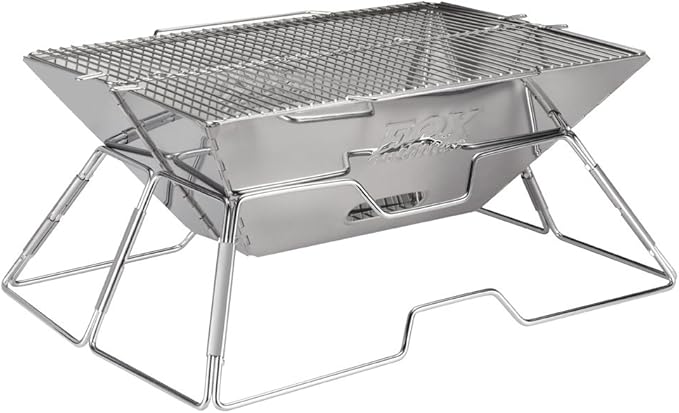 Quick Grill Large: Portable Camping Charcoal Grill with Carrying Bag for Backpacking / 304 Stainless Steel Grill/Outdoor Stove Burner/Hiking Travel Picnic BBQ