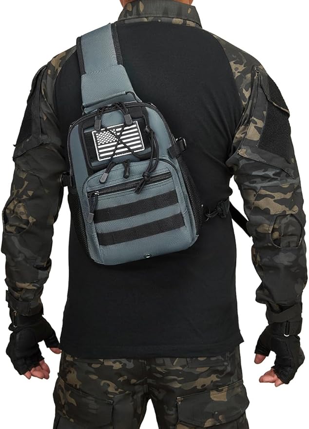 ATBP Small Tactical Holster Sling Backpack Accessories Shoulder Pouch Water Bottle &amp Radio Holder Crossbody Bag for Men