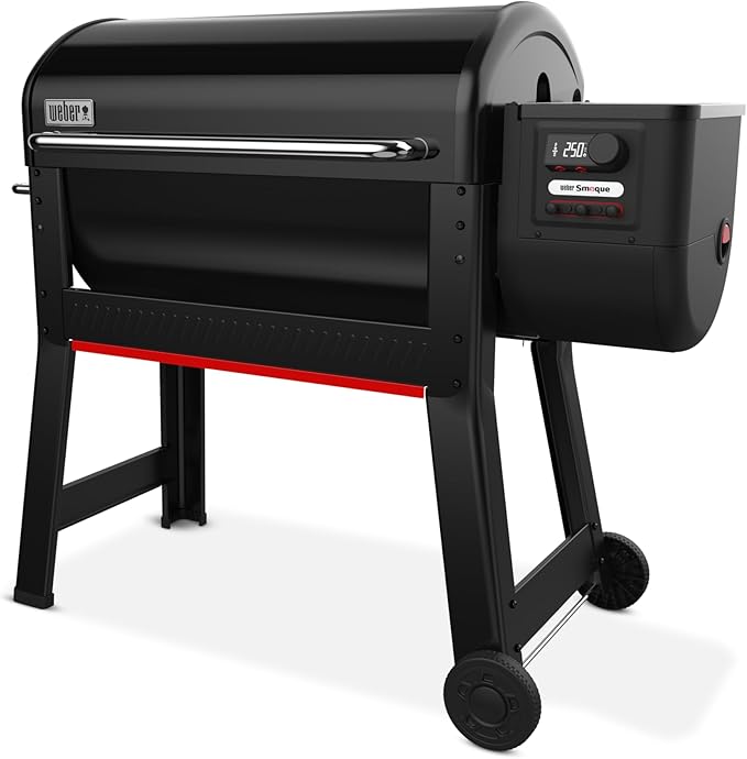 Weber Smoque™ XL 34‑Inch Pellet Smoker Black – Outdoor BBQ Pellet Grill with SmokeBoost™ SmoqueVent™ Airflow System &amp Rapid React™ PID Temperature Control