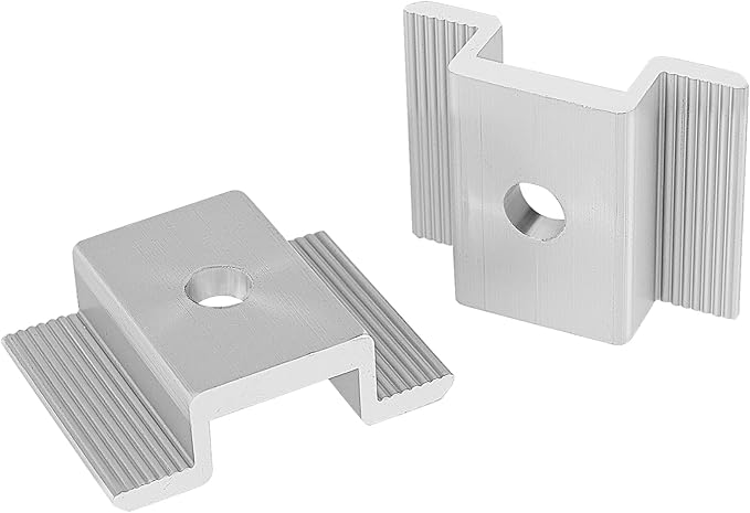 60 PCS Solar Panel Mid Clamps Solar Panel Bracket Aluminum Solar Mid Clamp for Solar Panel Mount 2 x 0.6 x 1.1 inch