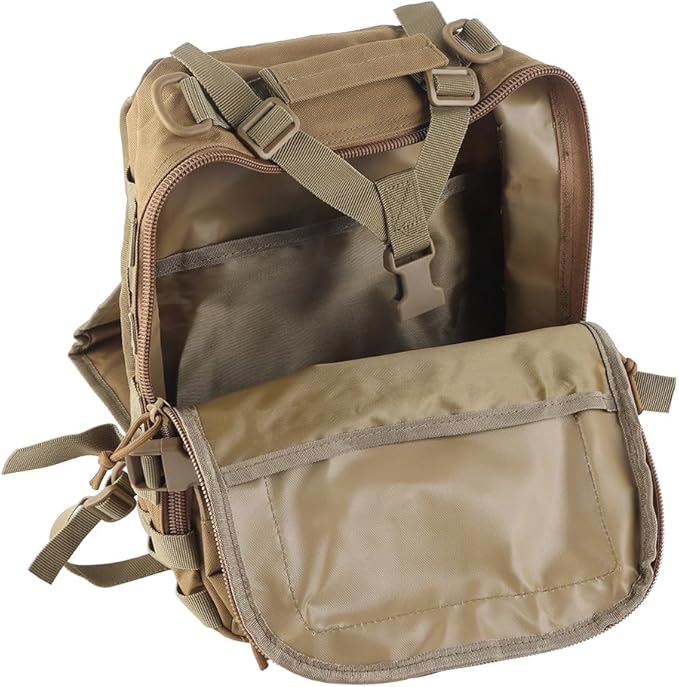 Tactical Chest Bag Military Shoulder Bag Large Capacity Crossbody Bag Sling Backpack for Travel Hiking Camping (As Shown1)