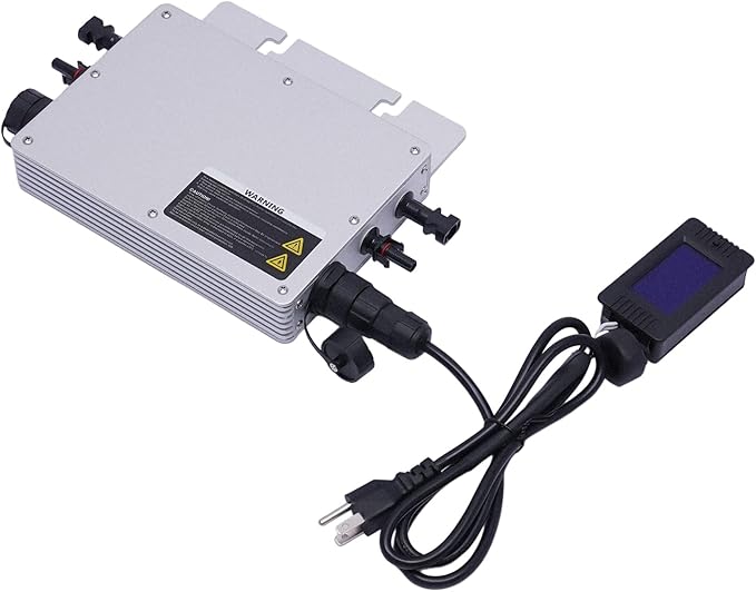 Microinverter Solar Micro Inverter Waterproof IP65 Wvc-700W Solar Grid Tie Micro Inverter Automatic Identification Power Inverter Aluminum Alloy (WVC-700w LCD Display)