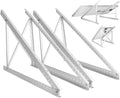 GENORTH 2 Sets 45'' Solar Panel Mount Brackets for 100-400 Watt Solar Panelwith Foldable Tilt Legs and Reinforced Cross BarsSuitable for RV Roof Boat Off-Grid etc.