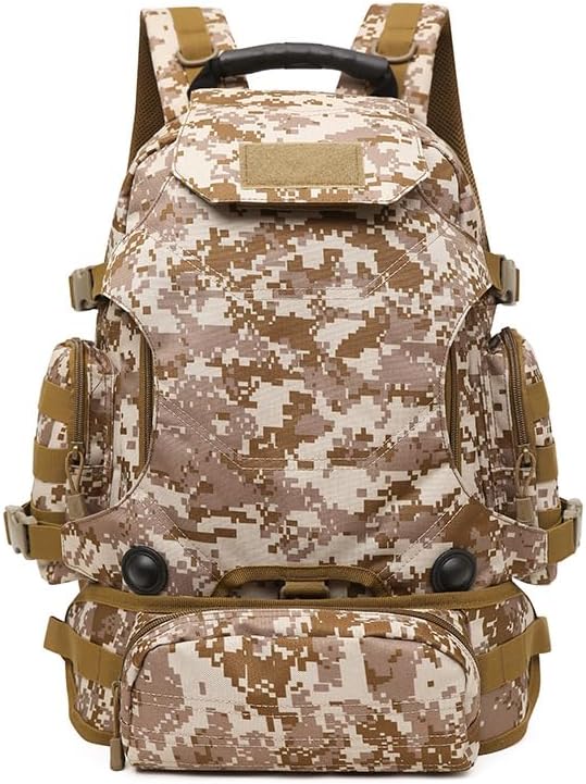 Tactical Backpack Military Molle Hiking 20-35L Outdoor Camouflage Pack Tactical Special Ops Pack Desert Camouflage