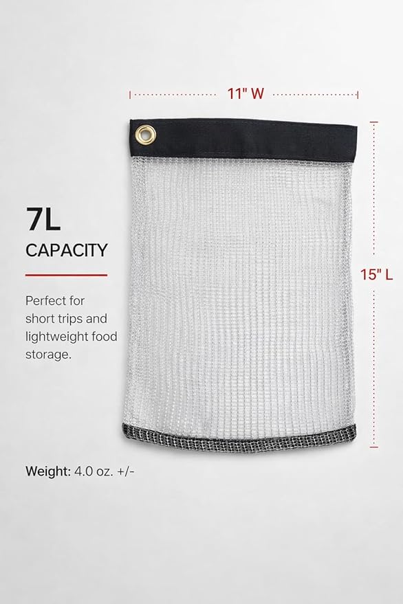 RATSACK Rodent Proof Bear Bags - Ultralight Stainless Steel Mesh Bag for Camping Food Storage - Sturdy and Rust-Resistant Sack with Lock and Grommet For Easy Hanging
