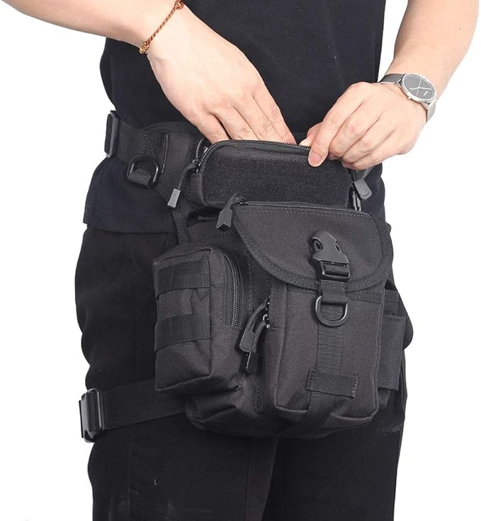 1000D Outdoor Tactical Drop Leg Bag Pouch Military Waist Belt Pack Thigh Packs Tool Bags for Motorcycle Bike Cycling Hiking