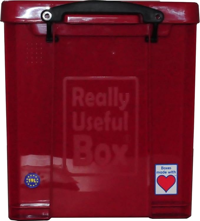 Really Useful Box Red 19.0 L Plastic With Wheels Rectangular 395 x 255 x 290 mm