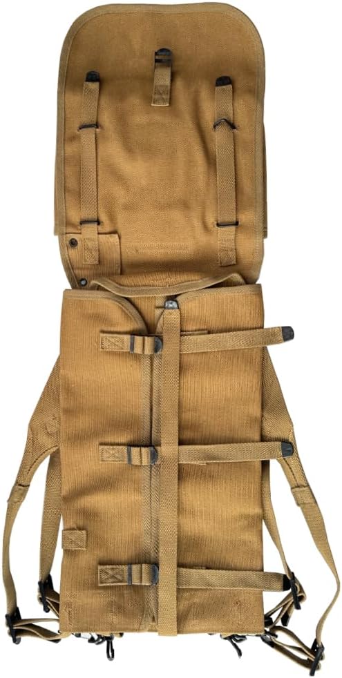 WW2 US M1928 Haversack and M36 Belt Vintage Canvas Bag Replica of WWII Field Equipment Set