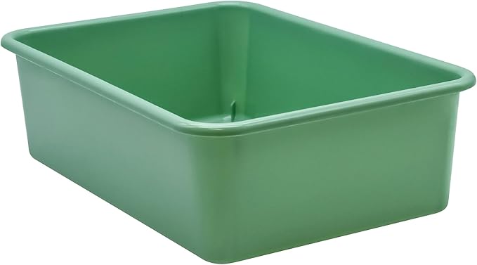Eucalyptus Green Large Plastic Storage Bin Pack of 3