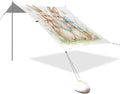 xigua Easter Bunny Beach Tent Sun Shelter with Carrying Bag - Silver Coated Oxford Fabric Beach Canopy for Beach Camping Fishing - Includes Windproof Ropes Sandbags &amp Stakes