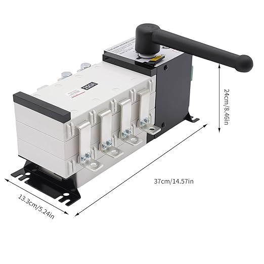 250A Automatic Transfer Switch (ATS) 4P 110V 50Hz Manual/Auto Mode Backup Power Switch for Home Hospital Factory