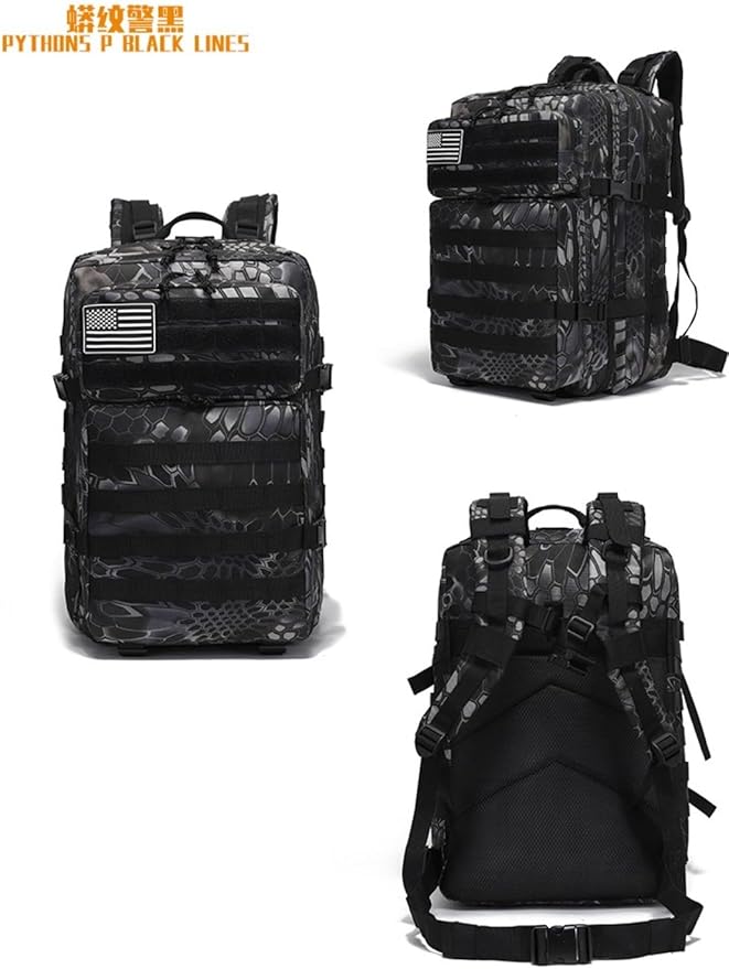 Outdoor sports large capacity backpack camping hiking 3P tactical waterproof mountaineering multifunctional computer