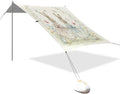 xigua Easter Bunny Beach Tent Sun Shelter with Carrying Bag - Silver Coated Oxford Fabric Beach Canopy for Beach Camping Fishing - Includes Windproof Ropes Sandbags &amp Stakes
