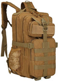 Outdoor Sports Pack Hiking Bag Tactical Rucksack Camo Knapsack Combat Camouflage Tactical Molle Backpack - Tan