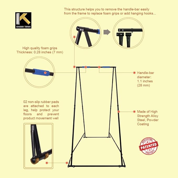 KT Dedicated Stand Frame For Aerial Yoga And Therapy Sensory Hammock Model KT1.1520YG. Foldable Portable Height Adjustable Stable and Durable Upgraded Yoga Swing Stand Frame