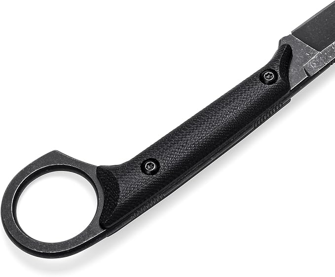 Fixed Blade Knife D2 Steel Blade and G10 Handle Utility EDC Knife for Outdoor Survival Hiking Camping with Kydex Sheath OS1221 (Black)