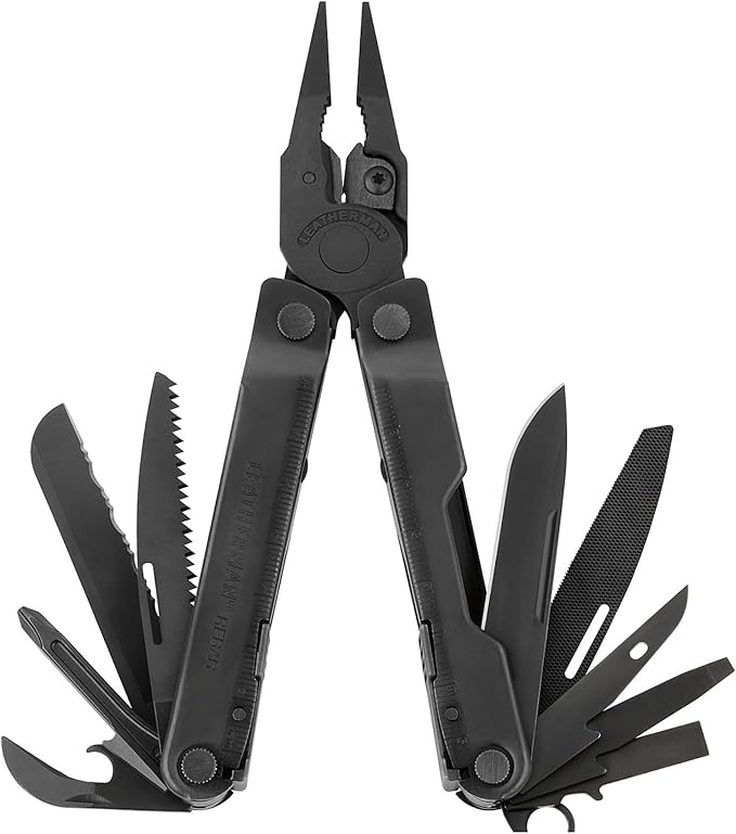 LEATHERMAN Rebar Multitool with Premium Replaceable Wire Cutters and Saw Black