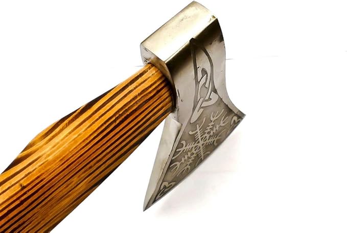 Custom Handmade Stainless Steel Viking Axe with Gorgeous and Solid Wood Handle (EX-1109)