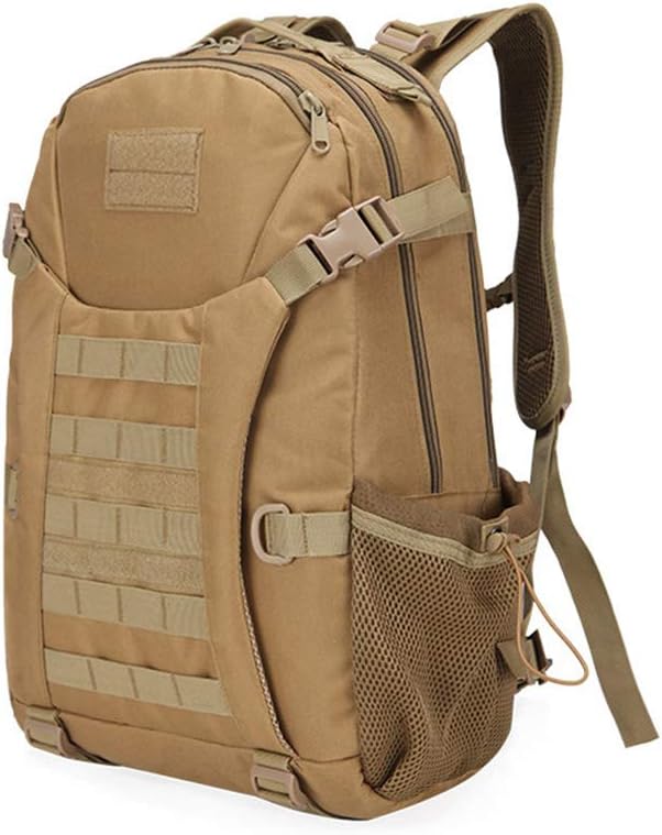 Outdoor Sports Pack Hiking Bag Tactical Rucksack Camo Knapsack Combat Camouflage Tactical Molle 30L Backpack - Tan