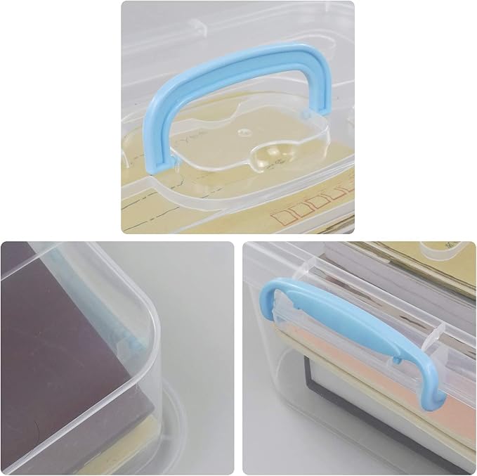 8 Quart Plastic Storage Container with Lid and Handles 2 Packs